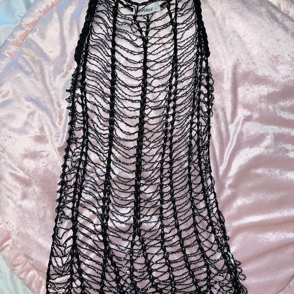 Silver bead fishnet dress - Picture 3 of 4